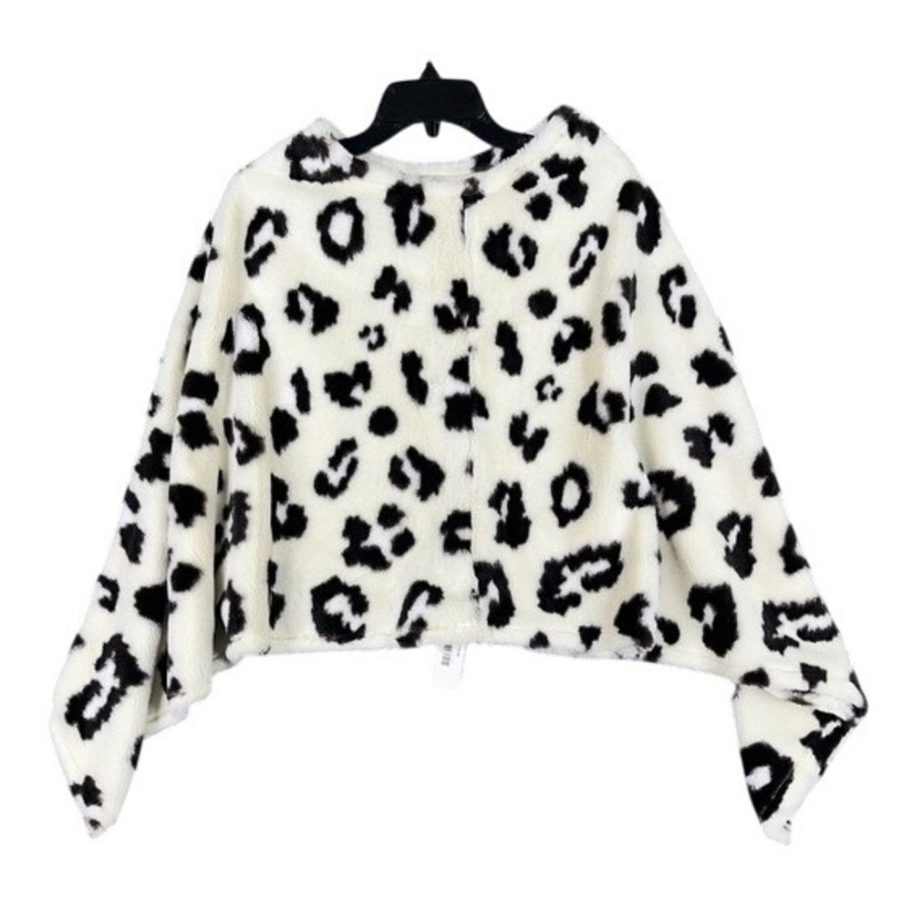 Love Of Fashion Leopard Faux Fur Capelet Womens OS Animal Print Cropped Wrap